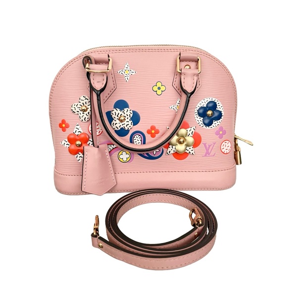 Louis Vuitton Epi Alma BB Blooming Flowers Multicolor Rose Ballerine Pink - Picture 15 of 15